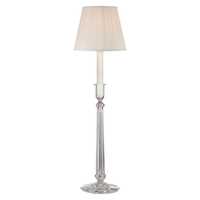 Grace Buffet Lamp in Crystal with Pleated Silk Shade